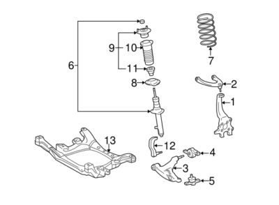 Giảm xóc trước Lexus GS350 (Phuộc nhún trước GS350) Mã phụ tùng 4852080185-4851080441