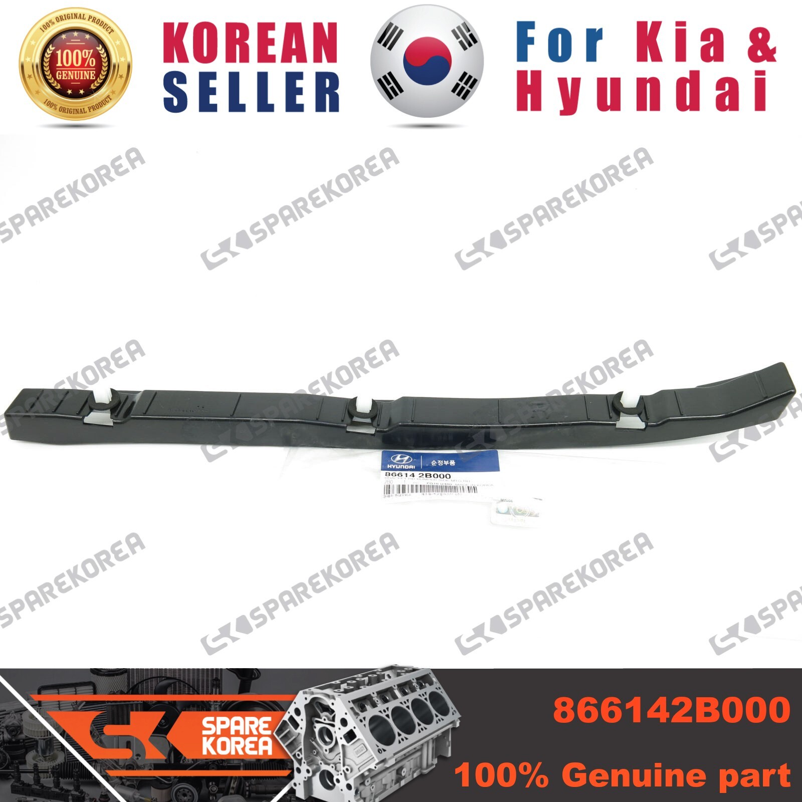 Giá bắt ba đờ xốc sau Grand I10 (Phe cài cản sau I10) Mã phụ tùng 86614B4000