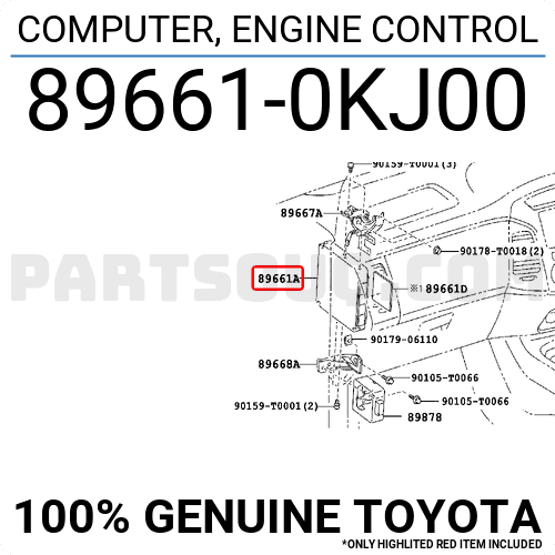 Hộp đen Hilux 3.0 2008-2010 (Hộp Ecu Hilux 3.0 2008-2010) Mã phụ tùng 896610kj00