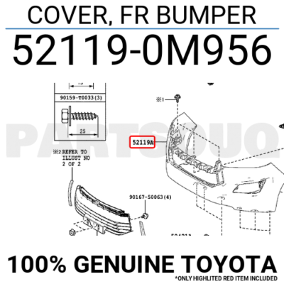 Ba đờ xốc trước Camry 2010 USA (Cản trước Camry) Mã phụ tùng 5211933966-5211906958