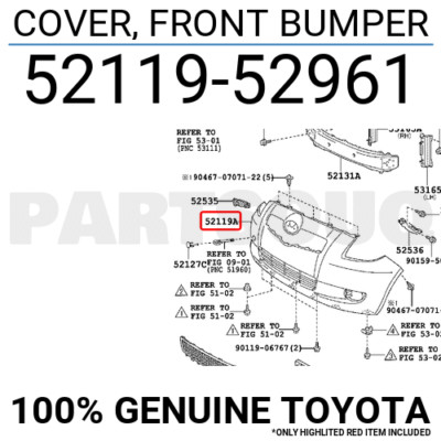 Ba đờ xốc trước Camry 2010 USA (Cản trước Camry) Mã phụ tùng 5211933966-5211906958