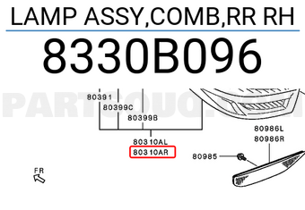 Đèn lái sau Xpander (Đèn hậu Xpander) Mã phụ tùng 8330B096