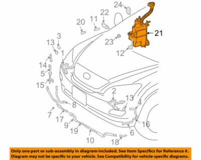 Bình nước rửa kính Lexus RX350 Mã phụ tùng 8535548010