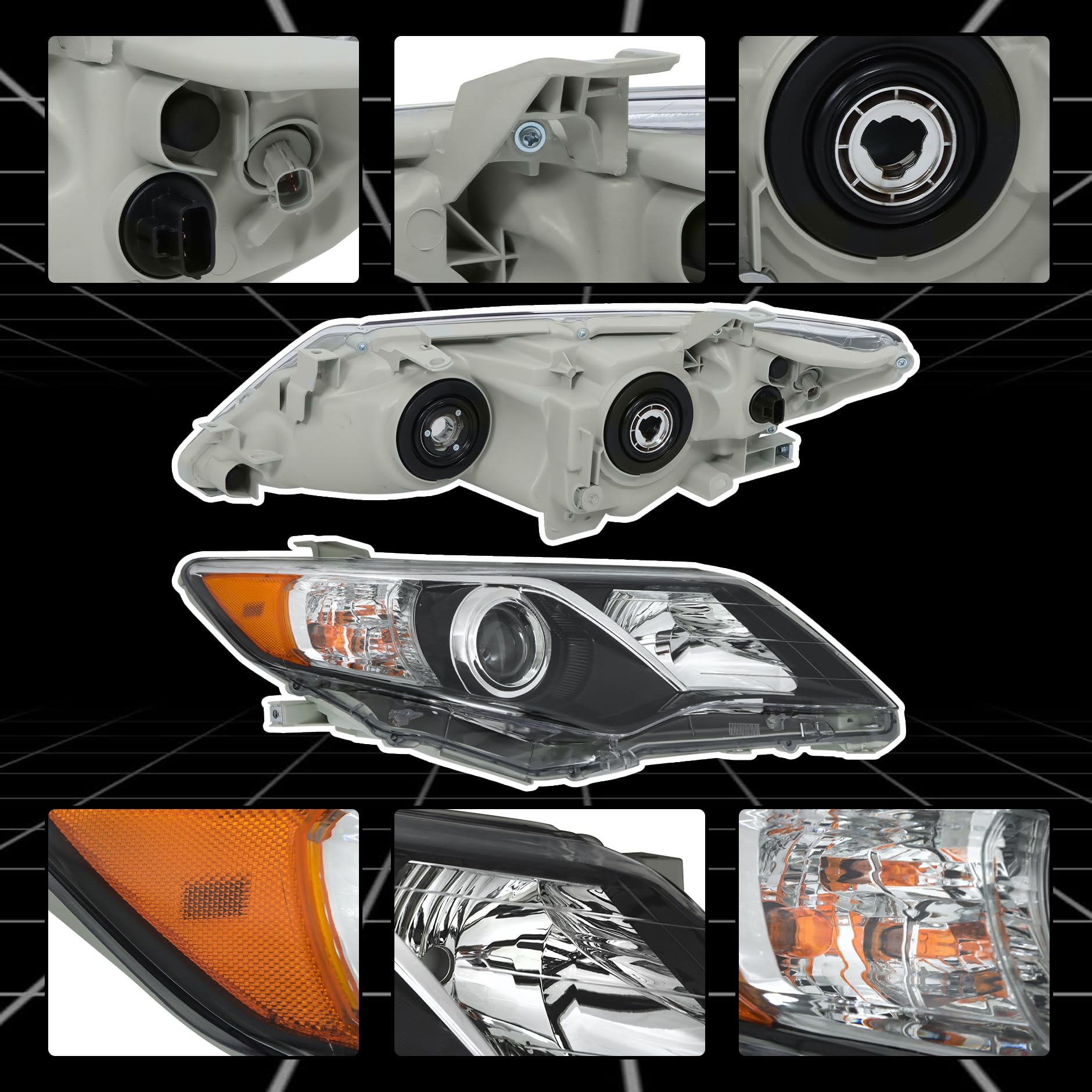 Đèn pha Camry 2012 USA LE (Đèn lái trước Camry 2012) Mã phụ tùng 8111006470-8115006470