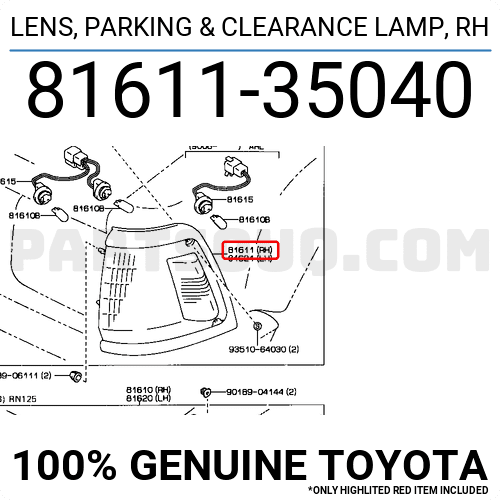 Đèn xi nhan Crown 3.0 Mã phụ tùng 8161130450-8161130400