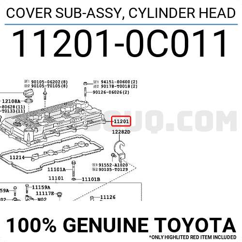 Nắp đậy giàn cam Innova 1TR (Nắp giàn cò Innova) Mã phụ tùng 112010C011