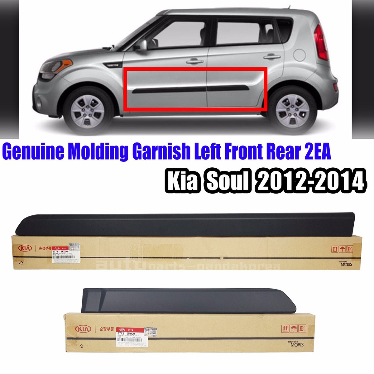 Nẹp cánh cửa trước Avante Mã phụ tùng 877212Q000/877112Q000