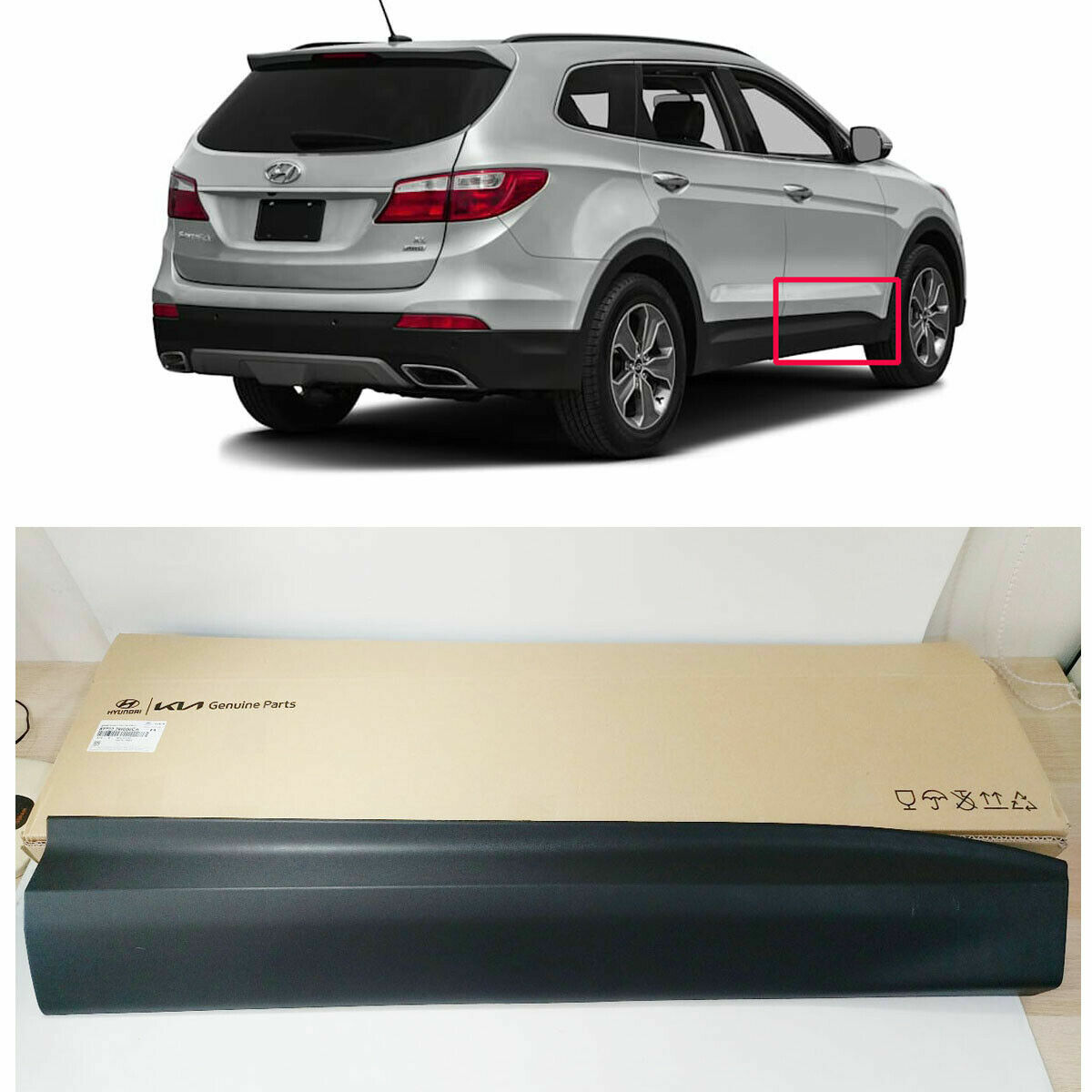 Nẹp cánh cửa trước Santafe 2012 Mã phụ tùng 877222w000