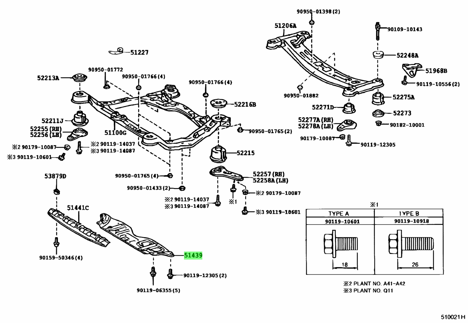 Chắn bùn gầm máy Lexus ES300 Mã phụ tùng 5143933010