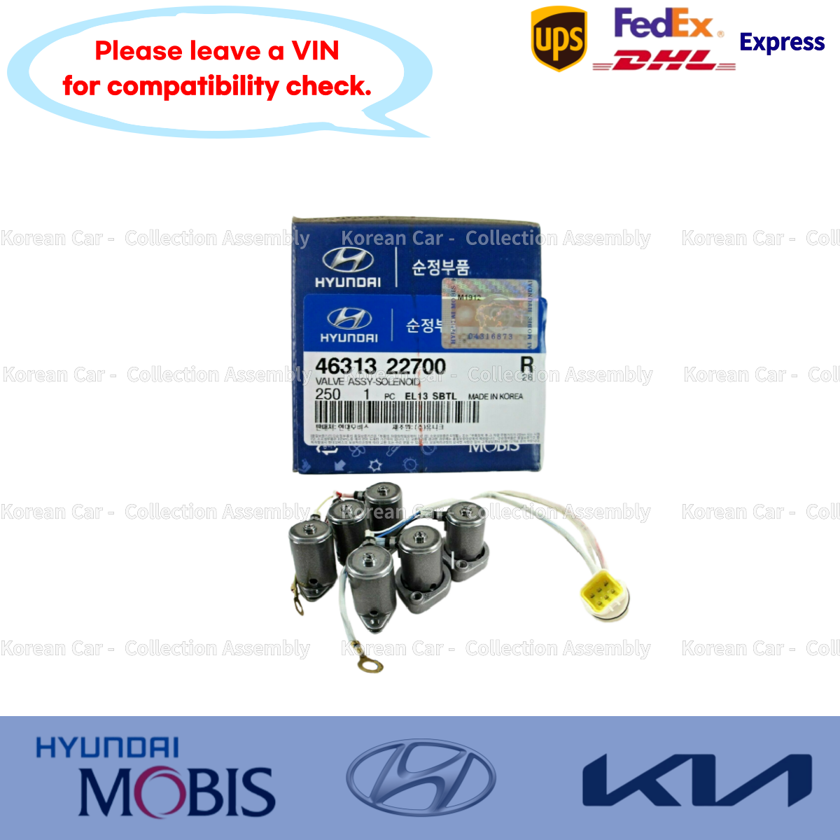Van điện hộp số tự động Getz 1.4 Mã phụ tùng 4631322700