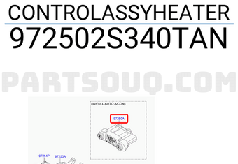 Công tắc điều hòa Tucson 2010 Mã phụ tùng 972502S340TAP