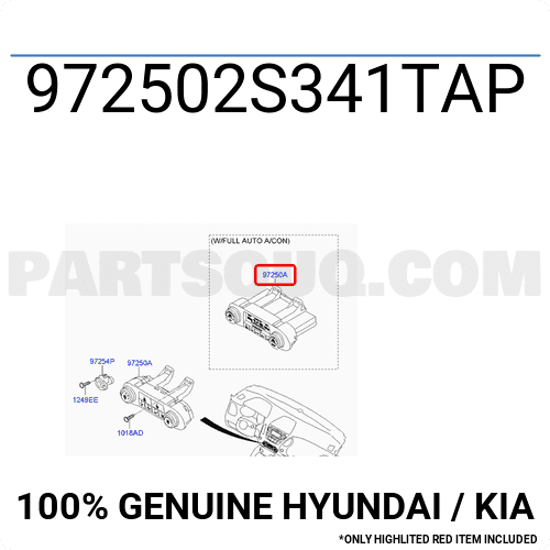 Công tắc điều hòa Tucson 2010 Mã phụ tùng 972502S340TAP