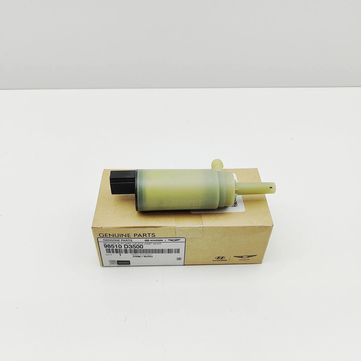 Mô tơ phun nước rửa đèn pha Tucson 2015 Mã phụ tùng 98510D3500