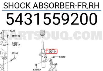 Phuộc nhún trước Solati (Giảm xóc trước Solati) Mã phụ tùng 5431559200