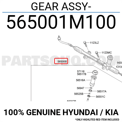 Thước lái Hyundai I30 Mã phụ tùng 565002H200-565002L301-565001M000