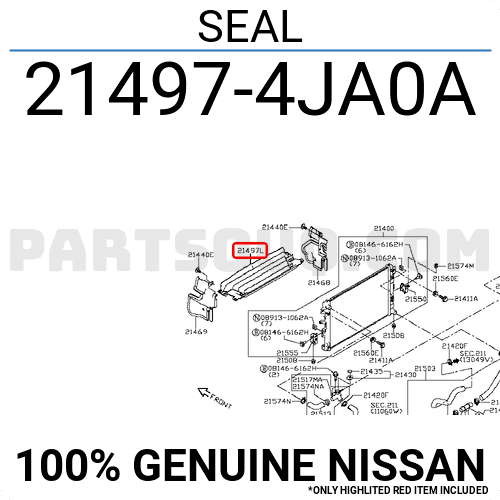 Tấm ốp hướng gió két nước Navara 2016 NP300 Mã phụ tùng 214974JA0A0