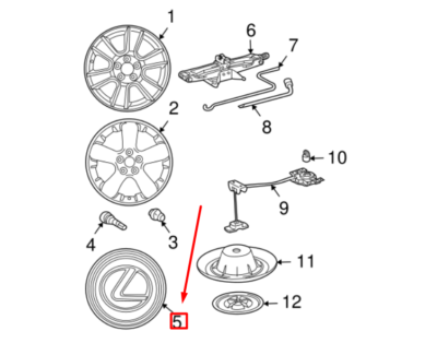 Chụp đầu moay ơ Lexus RX350 (Nắp chụp la zăng Lexus RX350) Mã phụ tùng 4260353060