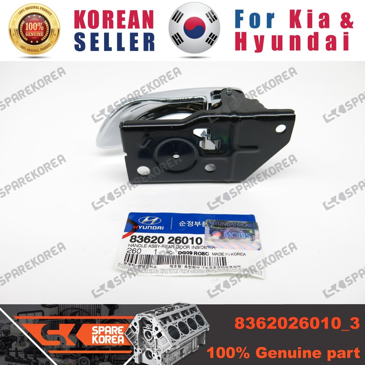 Tay mở cửa sau trong Santafe Gold Mã phụ tùng 8362026010