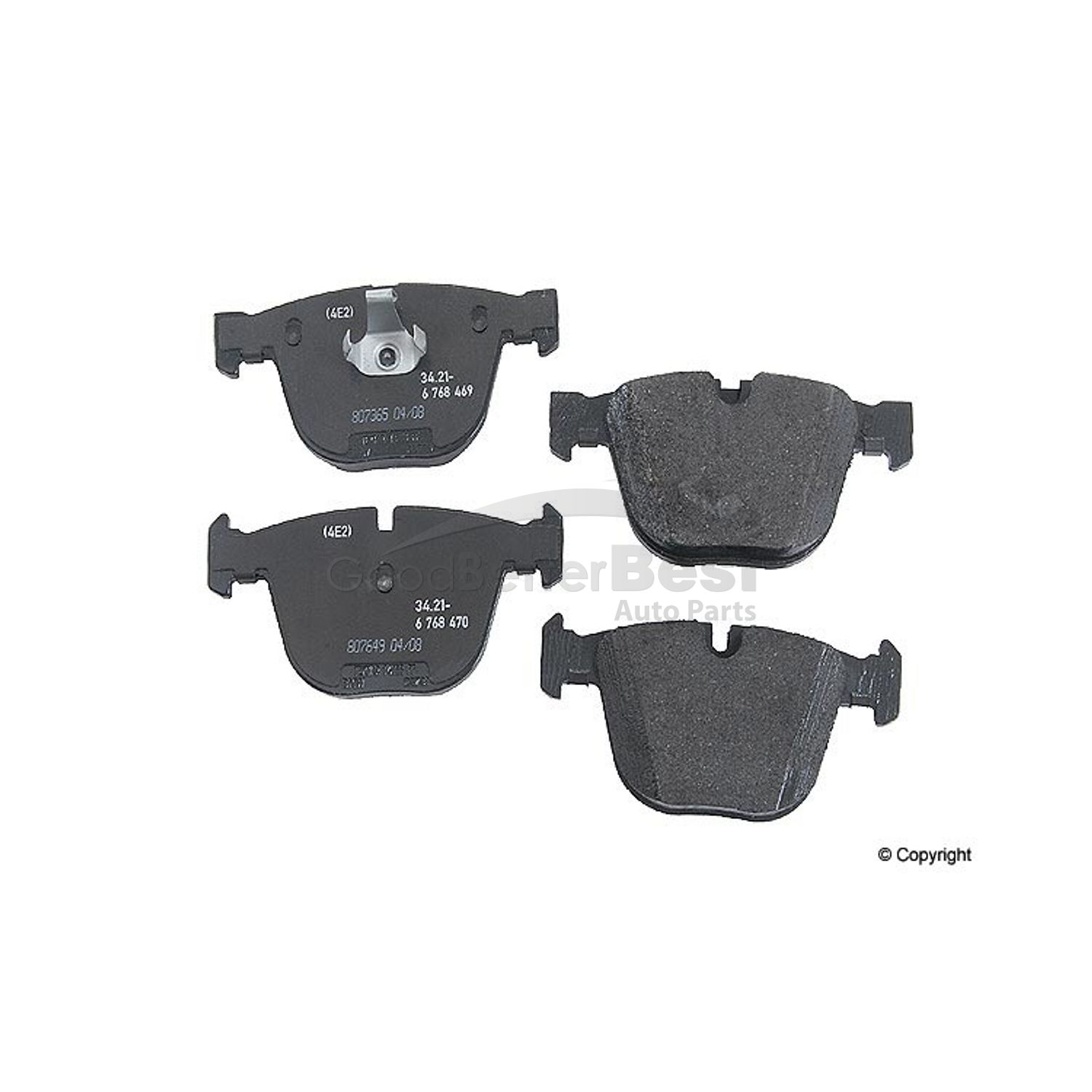 Bố thắng sau BMW X6 5.0 2009 (Má phanh sau) Mã phụ tùng 34216768471