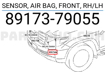 Cảm biến túi khí đầu xe Land Cruiser 2013 (Cảm biến kích nổ) Mã phụ tùng 8917379055
