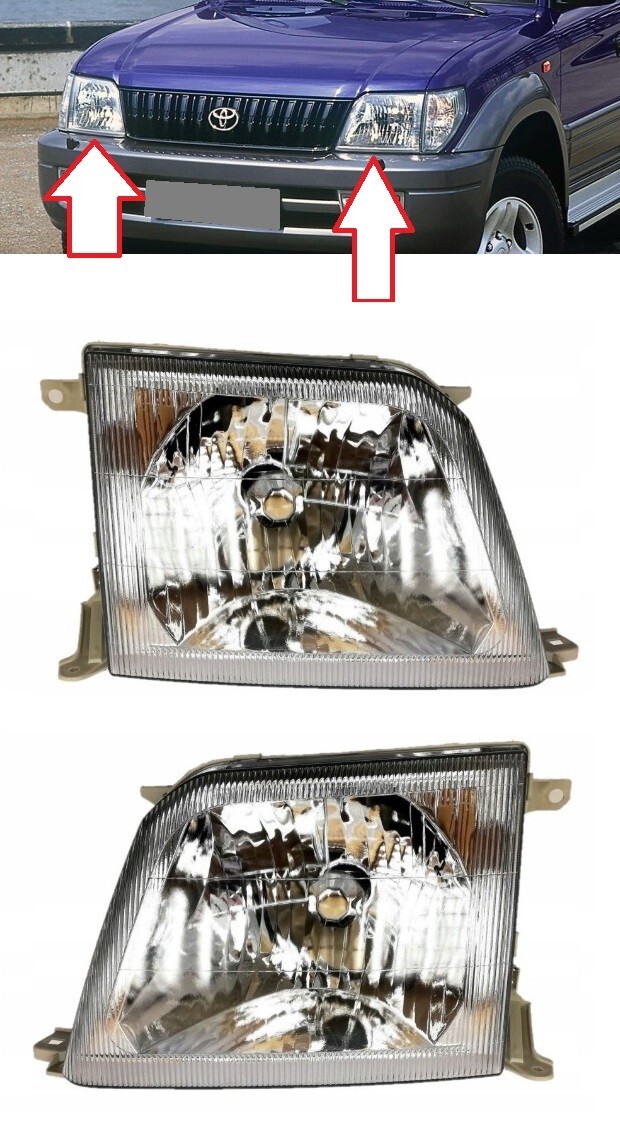 Đèn pha Prado 2003 RZJ95 (Đèn lái trước Prado) Mã phụ tùng 811106A130-8115060850