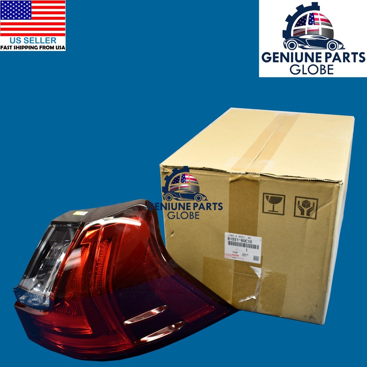 Đèn lái sau LX570 2013 (Đèn hậu ngoài LX570) Mã phụ tùng 8155160A70-8156160A50