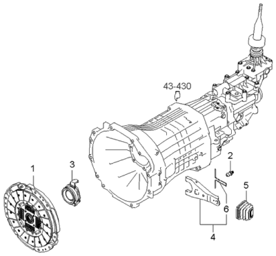 Bộ lá côn bàn ép Hyundai Terracan Mã phụ tùng 4110049900