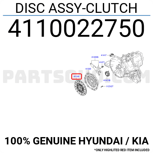 Lá côn Hyundai Elantra Mã phụ tùng 4110022750