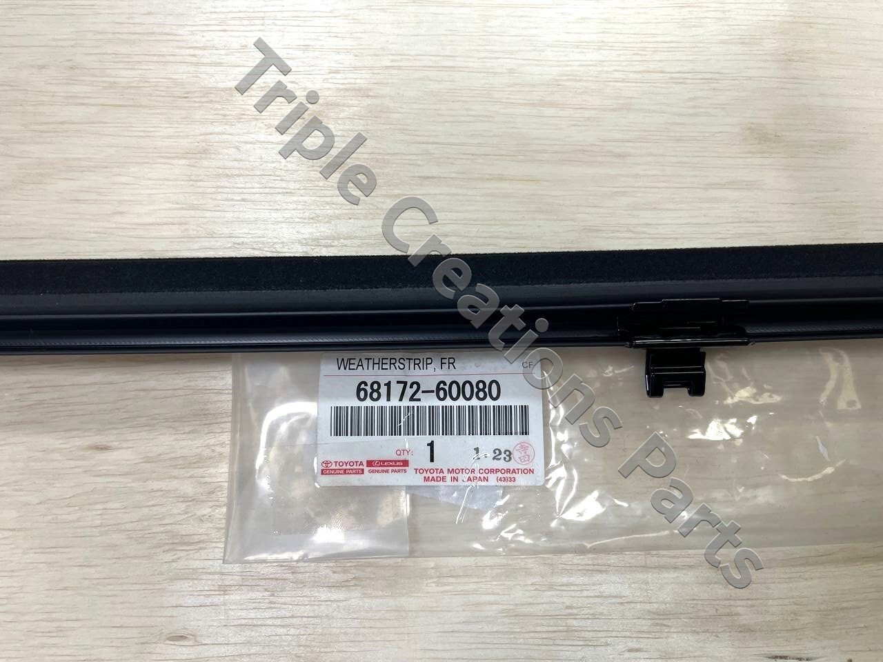 Gioăng cánh cửa sau Land FZJ100-HZJ105 (Ron cánh cửa sau Land Cruiser) Mã phụ tùng 6787260080-6787260070-6787260080