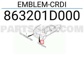 Chữ CRDI Tucson Mã phụ tùng 863201D000