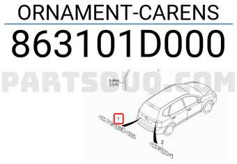 Chữ Carens Mã phụ tùng 863101D000