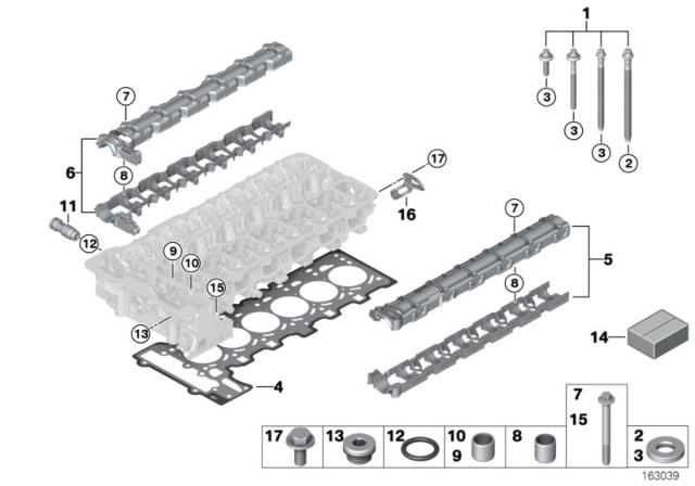 Bộ gioăng phớt đại tu BMW X6 3.0 Mã phụ tùng 11127572758