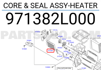 Giàn sưởi nóng trong xe Hyundai I30 Mã phụ tùng 971382L000