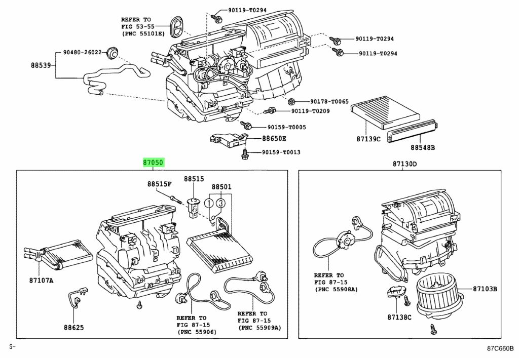 Hộp giàn lạnh sưởi Innova Mã phụ tùng 870500K020
