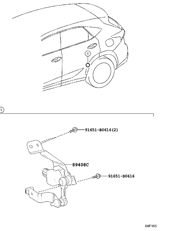 Cảm biến độ cao Lexus NX200 2015 (Cảm biến nâng hạ gầm NX200) Mã phụ tùng 8940842010