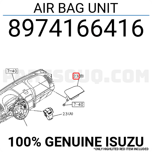 Túi khí vô lăng D-max (Phím còi D-max) Mã phụ tùng 8974166416