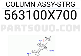 Trụ lái Hyundai I10 (Trục vô lăng lái I10) Mã phụ tùng 563100X700