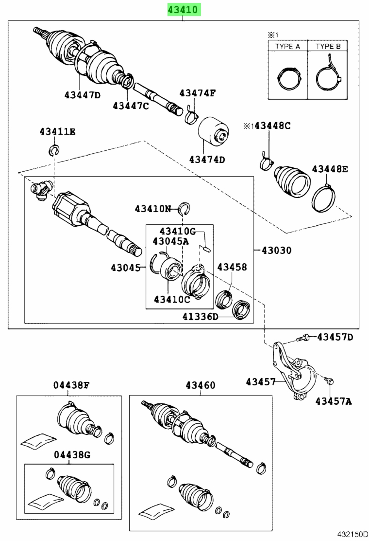 Cây láp Altis 2.0 2011 (Láp cả cây Altis) Mã phụ tùng 4341044041