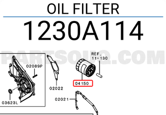 Lọc dầu Triton (Lọc nhớt Triton) Mã phụ tùng 1230A114T