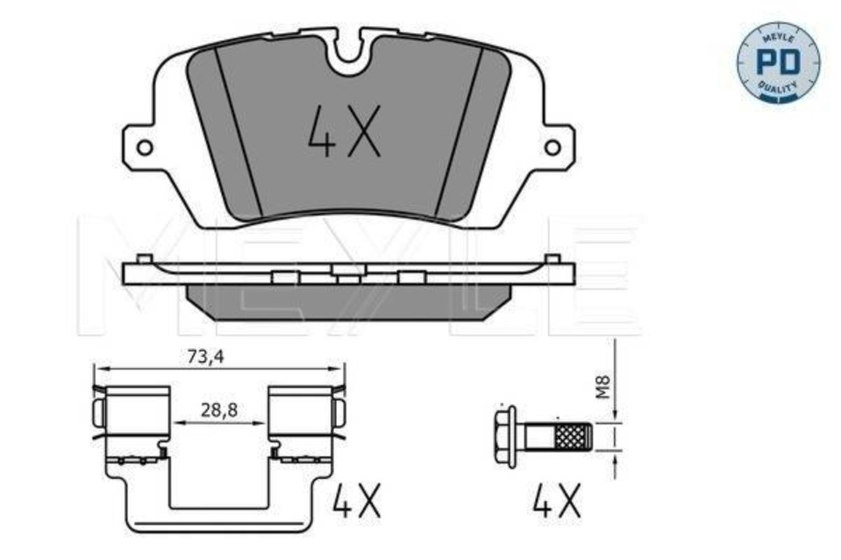 Má phanh trước Range Rover (Bố thắng trước Range Rover) Mã phụ tùng LR065492