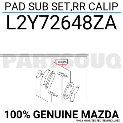 Má phanh sau Mazda CX9 (Bố thắng sau CX9) Mã phụ tùng L2Y72648ZA