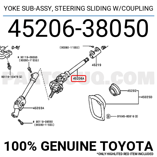 Khớp cát đăng lái Zace KF80-KF82 Mã phụ tùng 4520638050