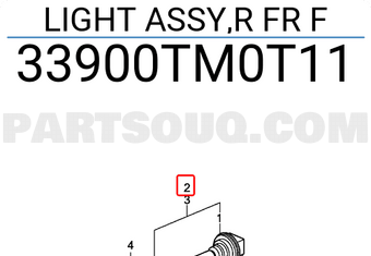 Đèn Gầm Phải Honda City OEM 33900TM0T11-OE