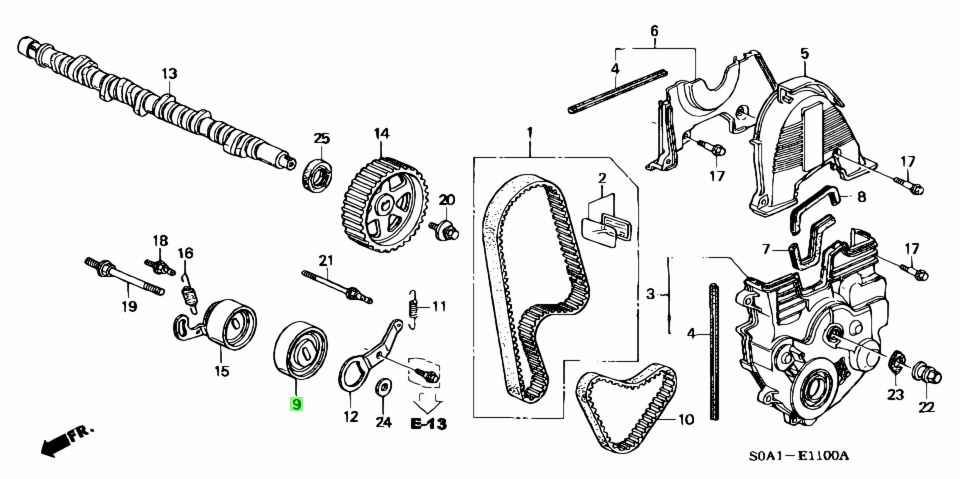 Bi Tì Cam 2.0 Honda Accord Mã phụ tùng 13404PT0003