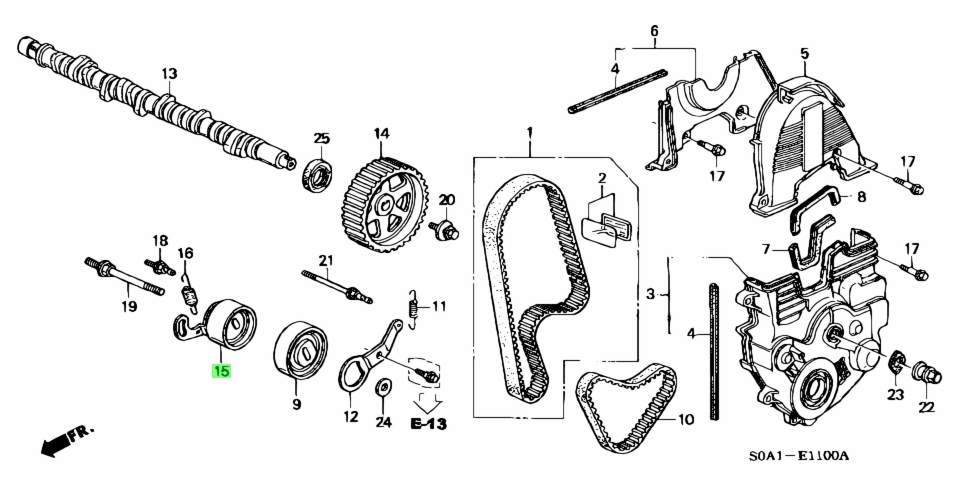 Bi Tăng Cam Honda Accord OEM 14510PT0003-OE