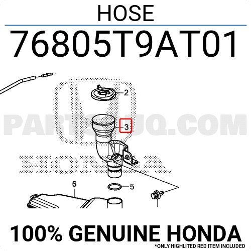 Cỏ Bình Nước Rửa Kính Honda City Mã phụ tùng 76805T9AT01
