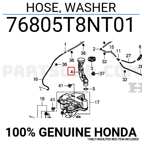 Cỏ Bình Nước Rửa Kính Honda City Mã phụ tùng 76805T9AT01