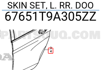 Cánh Cửa Sau Trái Honda City Mã phụ tùng 67651T9A305ZZ