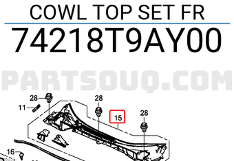 Ốp Chân Kính Chắn Gió Honda City Mã phụ tùng 74218T9AY00