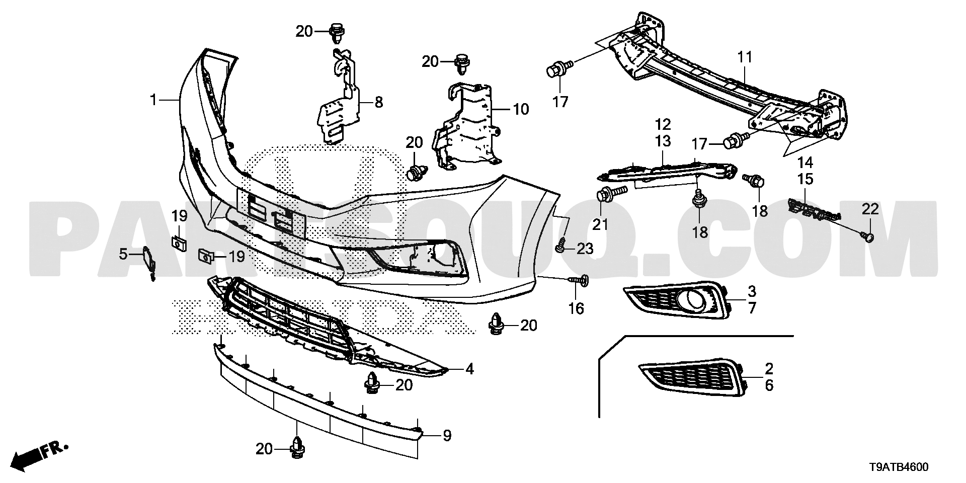 Chắn Bùn Két Nước Phải Honda City Mã phụ tùng 71111T9AT00